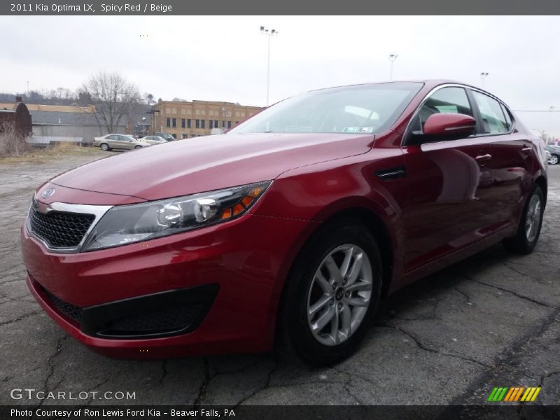 Spicy Red / Beige 2011 Kia Optima LX