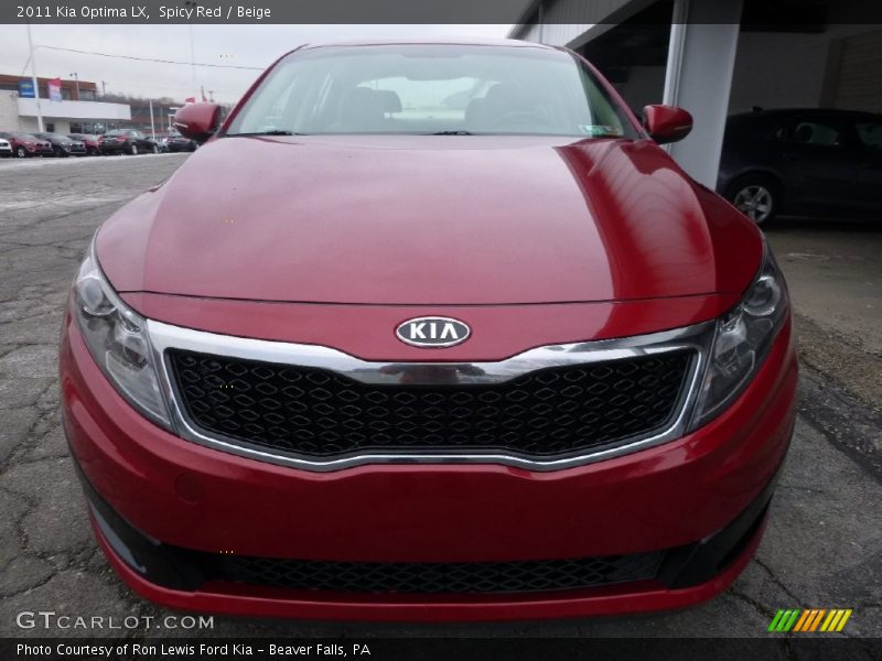 Spicy Red / Beige 2011 Kia Optima LX