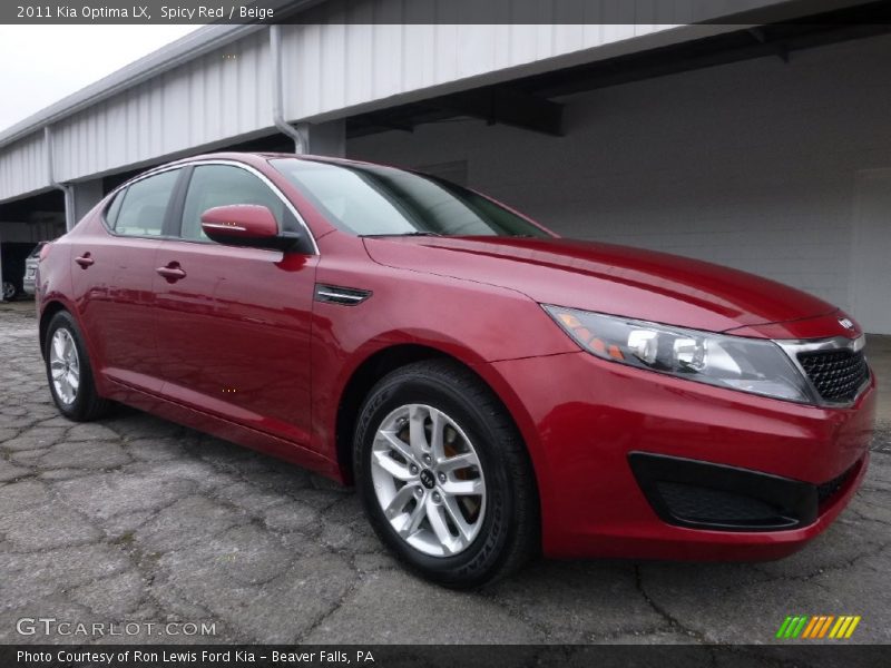 Spicy Red / Beige 2011 Kia Optima LX