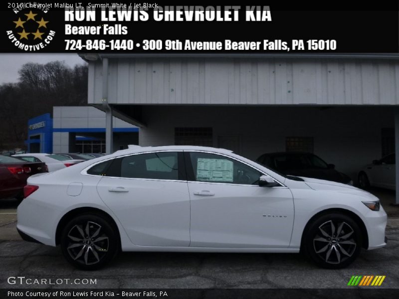 Summit White / Jet Black 2016 Chevrolet Malibu LT