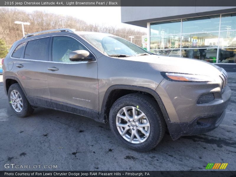 Light Brownstone Pearl / Black 2016 Jeep Cherokee Latitude 4x4