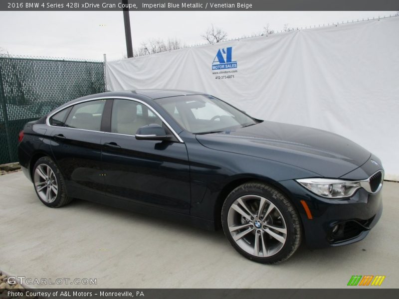 Imperial Blue Metallic / Venetian Beige 2016 BMW 4 Series 428i xDrive Gran Coupe