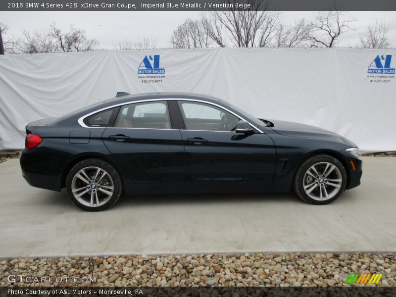 Imperial Blue Metallic / Venetian Beige 2016 BMW 4 Series 428i xDrive Gran Coupe