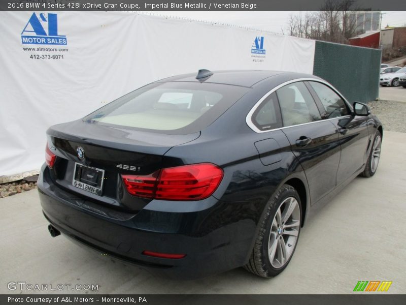 Imperial Blue Metallic / Venetian Beige 2016 BMW 4 Series 428i xDrive Gran Coupe