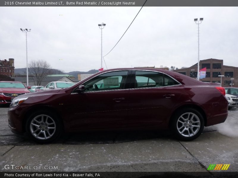 Butte Red Metallic / Cocoa/Light Neutral 2016 Chevrolet Malibu Limited LT