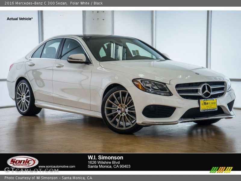 Polar White / Black 2016 Mercedes-Benz C 300 Sedan