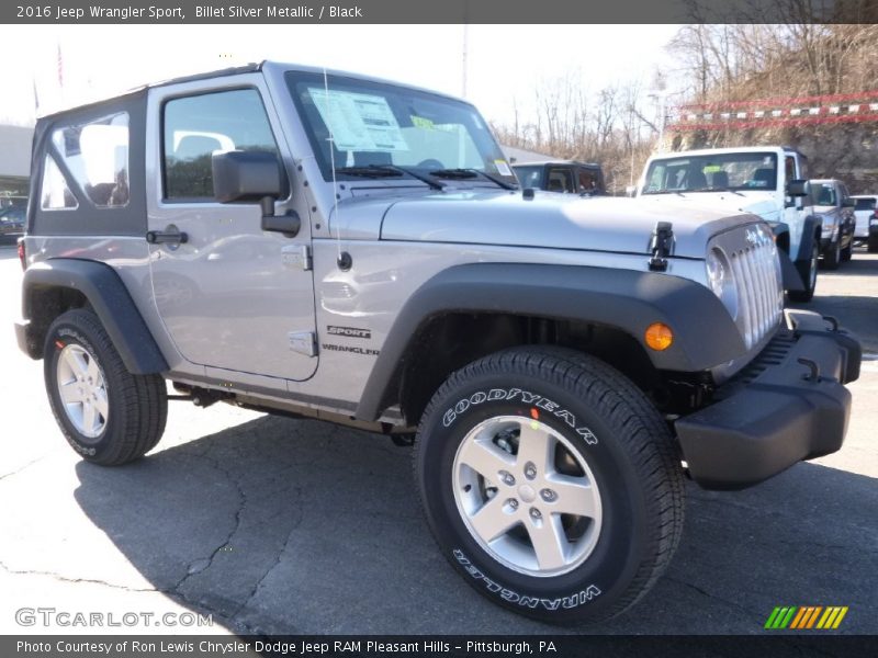 Billet Silver Metallic / Black 2016 Jeep Wrangler Sport