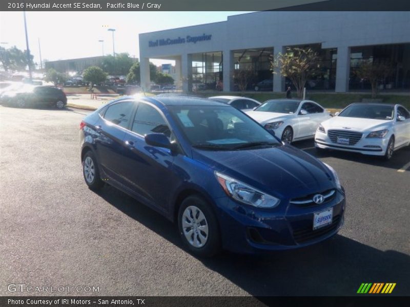 Pacific Blue / Gray 2016 Hyundai Accent SE Sedan