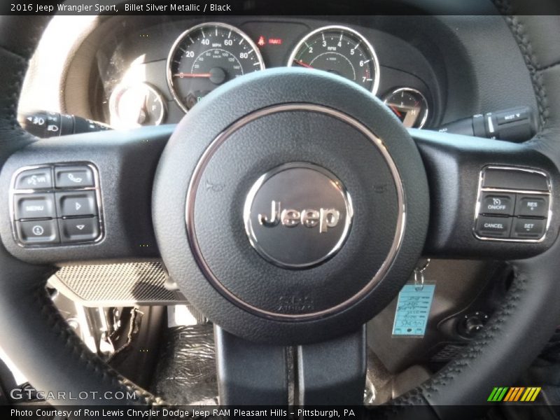 Billet Silver Metallic / Black 2016 Jeep Wrangler Sport