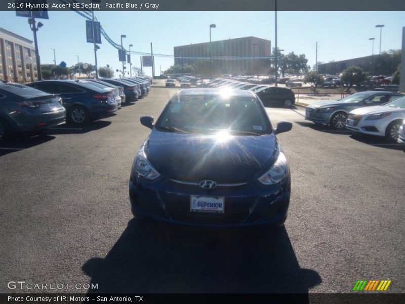 Pacific Blue / Gray 2016 Hyundai Accent SE Sedan