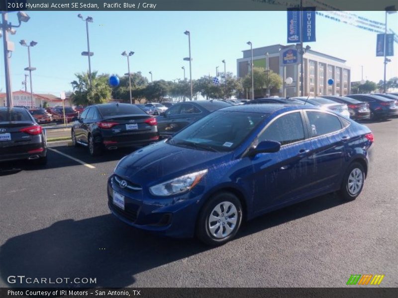 Pacific Blue / Gray 2016 Hyundai Accent SE Sedan