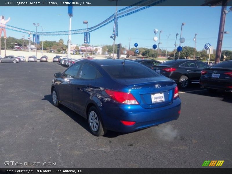 Pacific Blue / Gray 2016 Hyundai Accent SE Sedan
