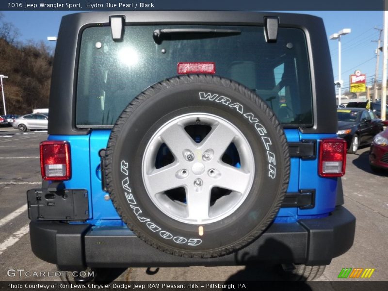 Hydro Blue Pearl / Black 2016 Jeep Wrangler Sport