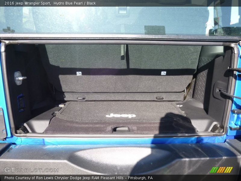Hydro Blue Pearl / Black 2016 Jeep Wrangler Sport