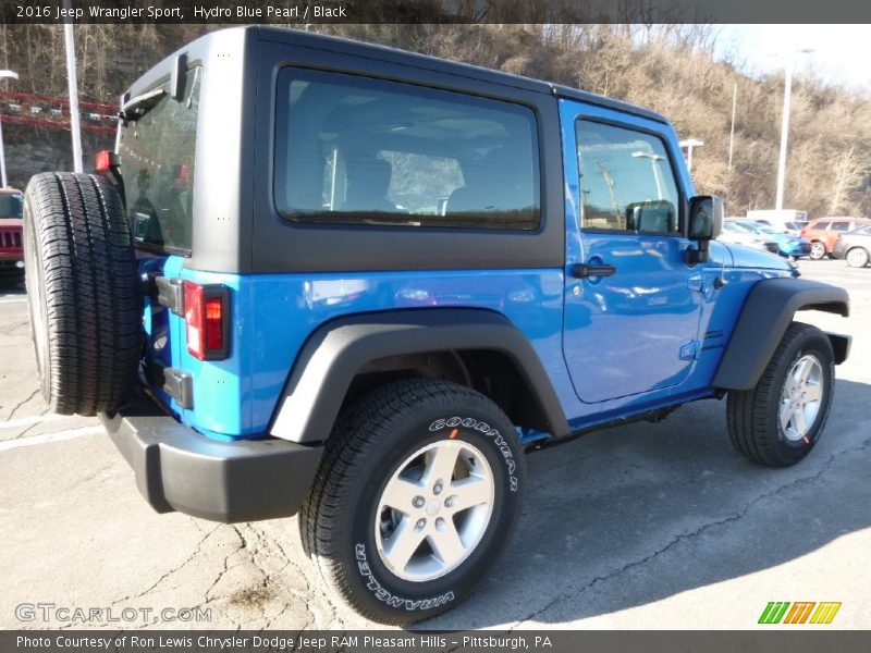 Hydro Blue Pearl / Black 2016 Jeep Wrangler Sport
