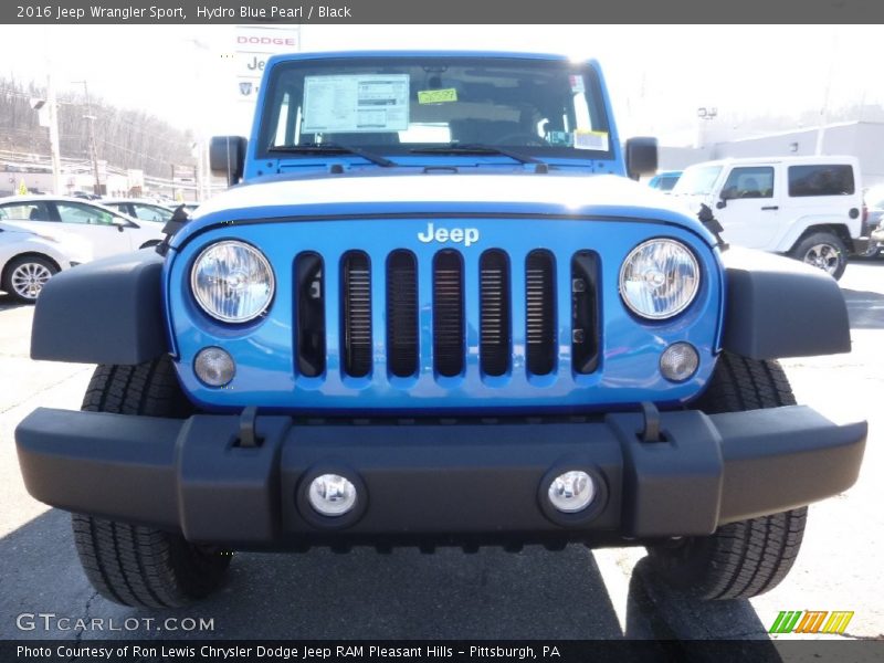 Hydro Blue Pearl / Black 2016 Jeep Wrangler Sport