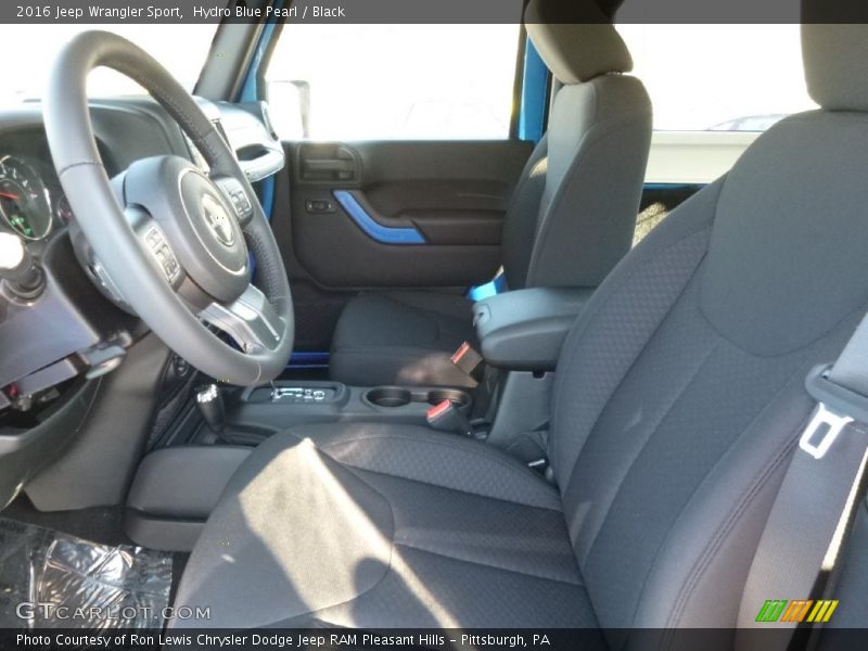 Hydro Blue Pearl / Black 2016 Jeep Wrangler Sport