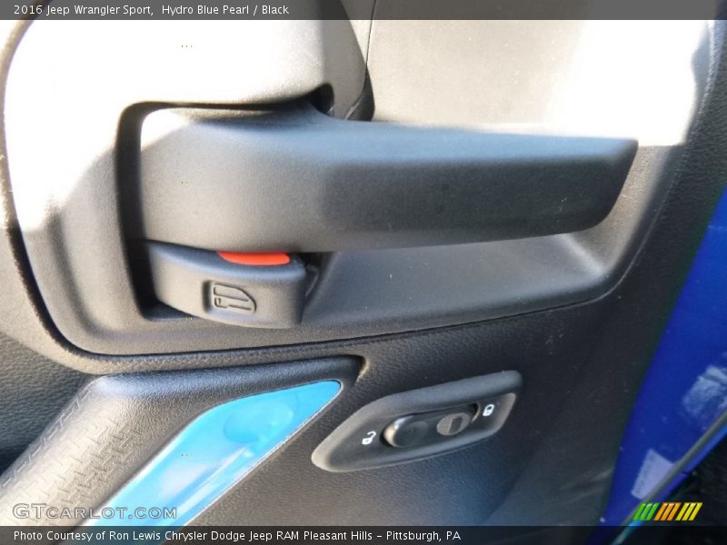 Hydro Blue Pearl / Black 2016 Jeep Wrangler Sport