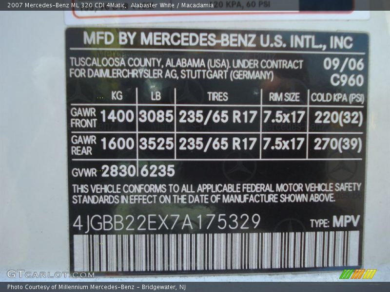 Alabaster White / Macadamia 2007 Mercedes-Benz ML 320 CDI 4Matic