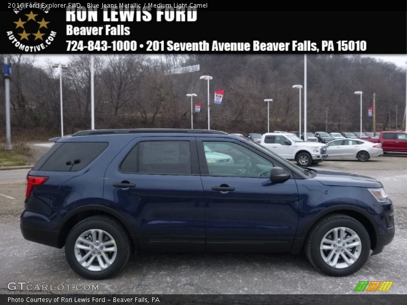 Blue Jeans Metallic / Medium Light Camel 2016 Ford Explorer FWD