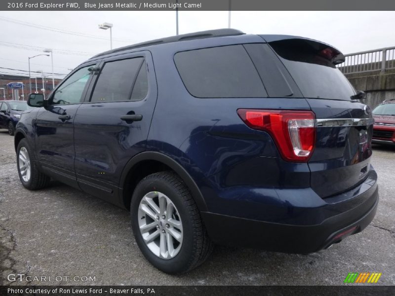 Blue Jeans Metallic / Medium Light Camel 2016 Ford Explorer FWD