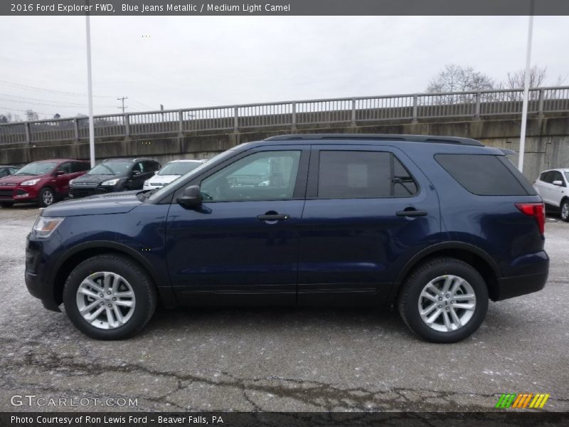 Blue Jeans Metallic / Medium Light Camel 2016 Ford Explorer FWD