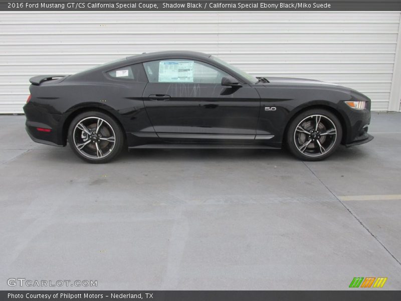 Shadow Black / California Special Ebony Black/Miko Suede 2016 Ford Mustang GT/CS California Special Coupe
