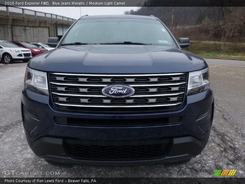 Blue Jeans Metallic / Medium Light Camel 2016 Ford Explorer FWD