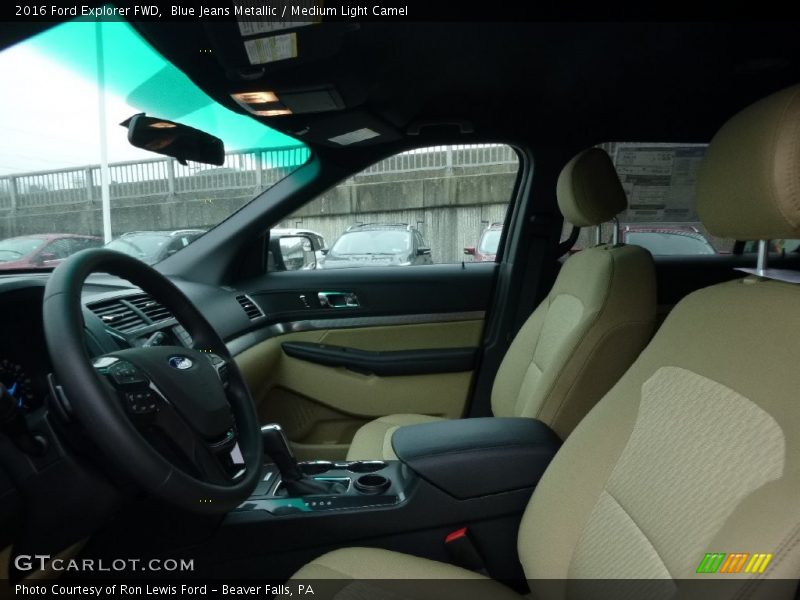 Blue Jeans Metallic / Medium Light Camel 2016 Ford Explorer FWD