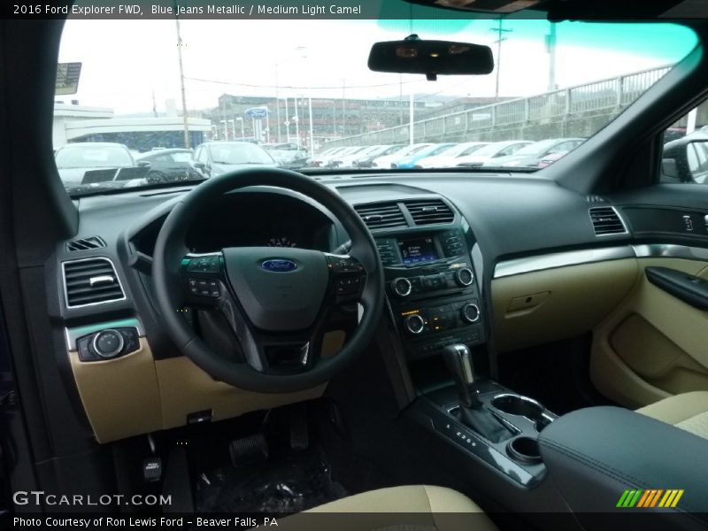 Blue Jeans Metallic / Medium Light Camel 2016 Ford Explorer FWD