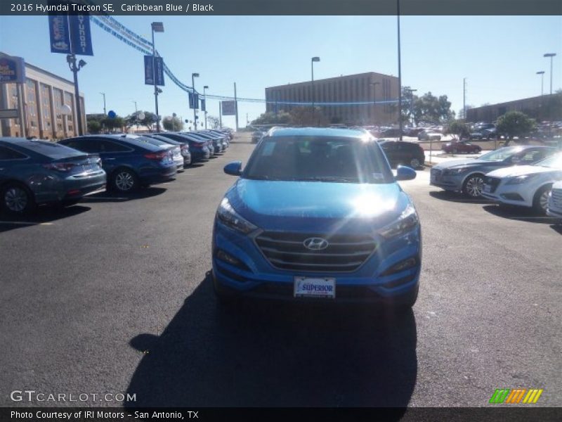 Caribbean Blue / Black 2016 Hyundai Tucson SE