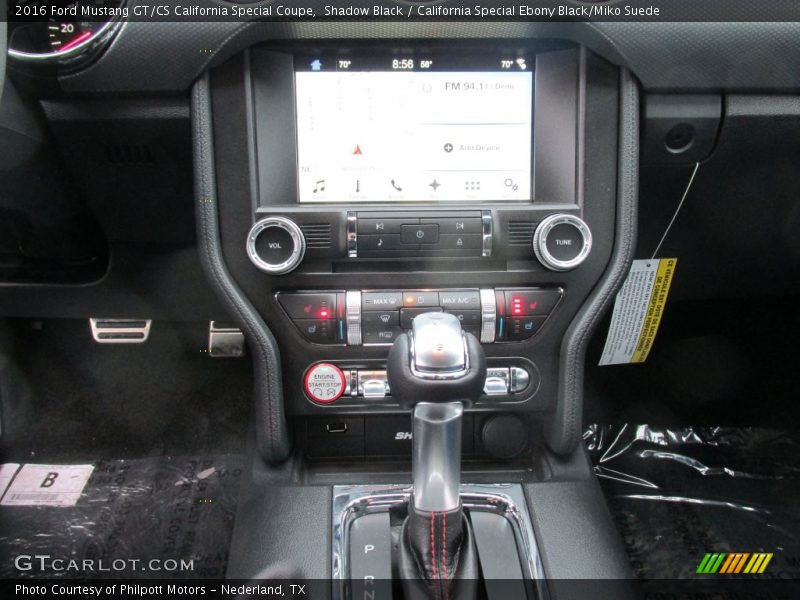 Shadow Black / California Special Ebony Black/Miko Suede 2016 Ford Mustang GT/CS California Special Coupe