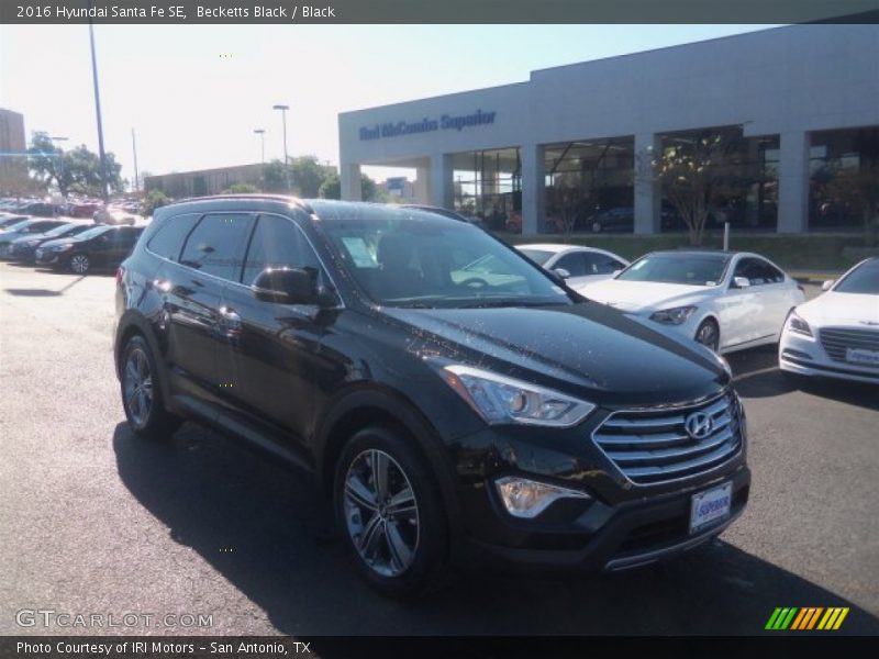 Becketts Black / Black 2016 Hyundai Santa Fe SE