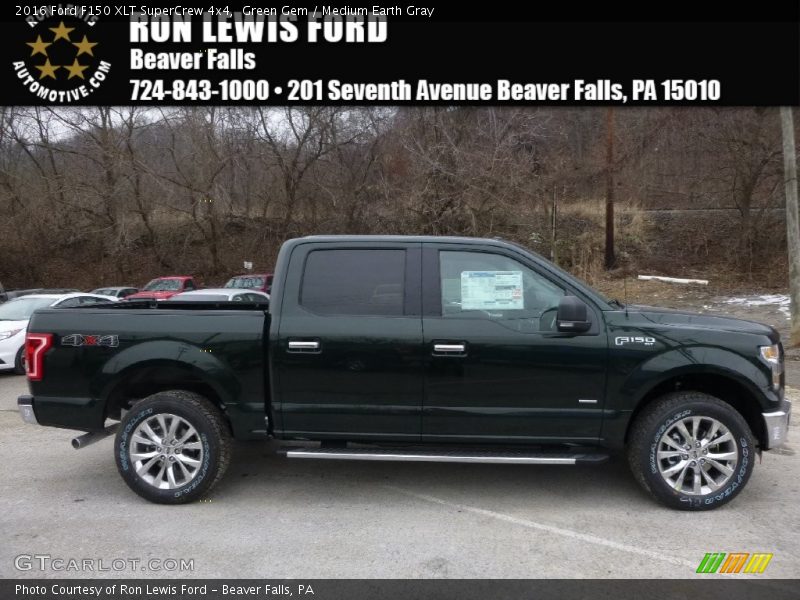 Green Gem / Medium Earth Gray 2016 Ford F150 XLT SuperCrew 4x4