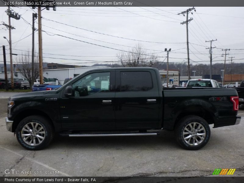 Green Gem / Medium Earth Gray 2016 Ford F150 XLT SuperCrew 4x4