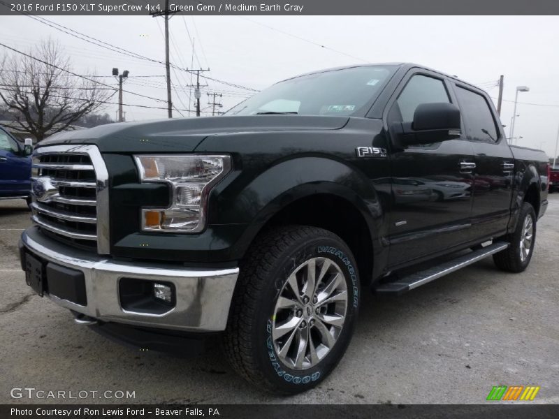 Green Gem / Medium Earth Gray 2016 Ford F150 XLT SuperCrew 4x4