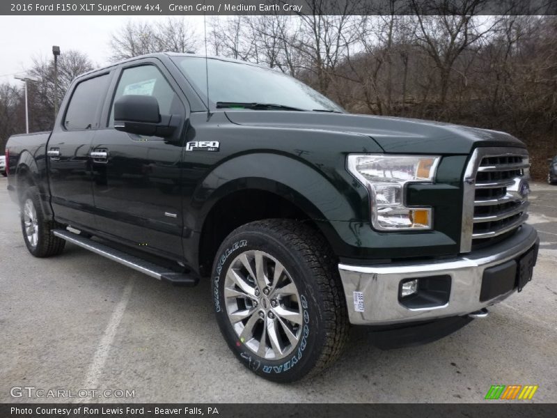 Green Gem / Medium Earth Gray 2016 Ford F150 XLT SuperCrew 4x4