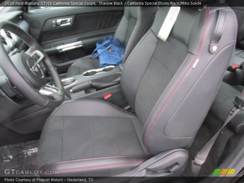 Shadow Black / California Special Ebony Black/Miko Suede 2016 Ford Mustang GT/CS California Special Coupe