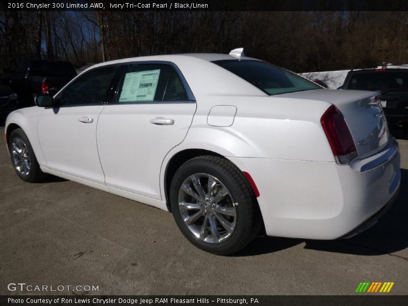 Ivory Tri-Coat Pearl / Black/Linen 2016 Chrysler 300 Limited AWD