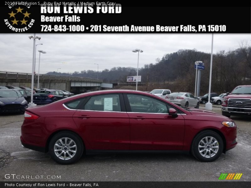 Ruby Red Metallic / Medium Earth Gray 2016 Ford Fusion S