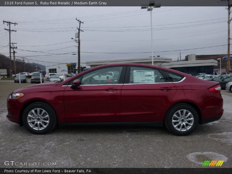 Ruby Red Metallic / Medium Earth Gray 2016 Ford Fusion S