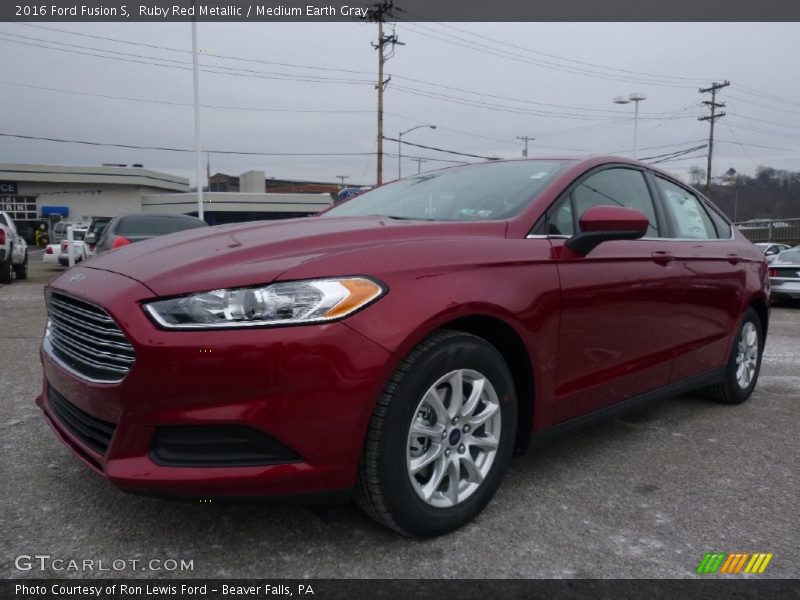 Ruby Red Metallic / Medium Earth Gray 2016 Ford Fusion S