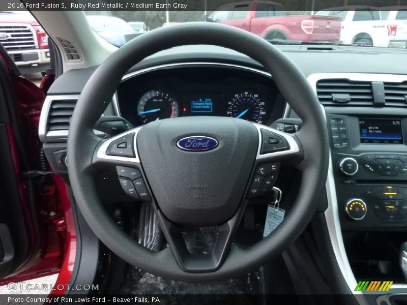 Ruby Red Metallic / Medium Earth Gray 2016 Ford Fusion S