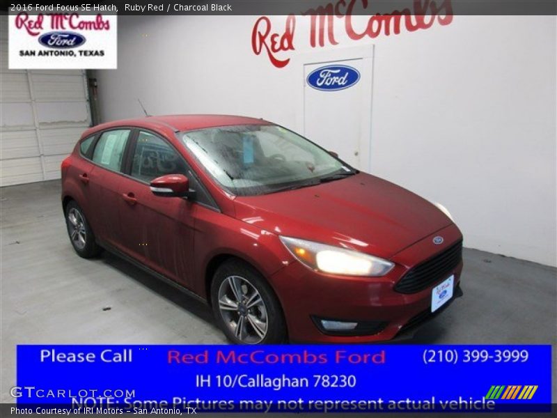 Ruby Red / Charcoal Black 2016 Ford Focus SE Hatch