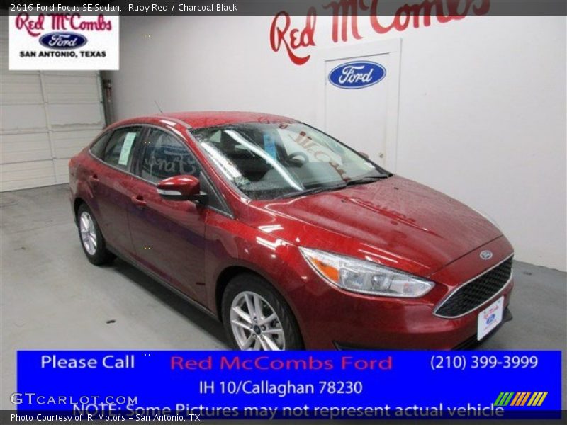 Ruby Red / Charcoal Black 2016 Ford Focus SE Sedan