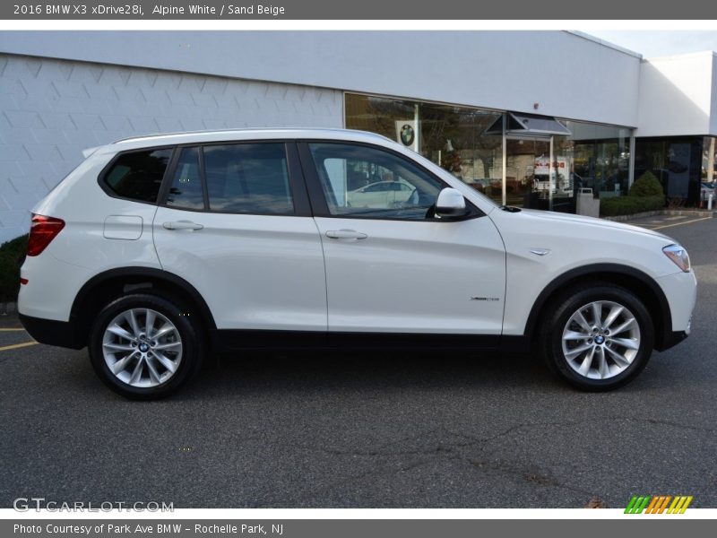 Alpine White / Sand Beige 2016 BMW X3 xDrive28i