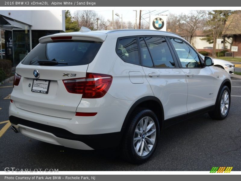 Alpine White / Sand Beige 2016 BMW X3 xDrive28i