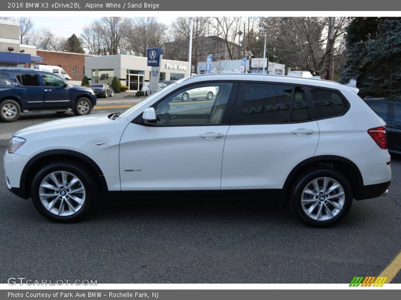 Alpine White / Sand Beige 2016 BMW X3 xDrive28i