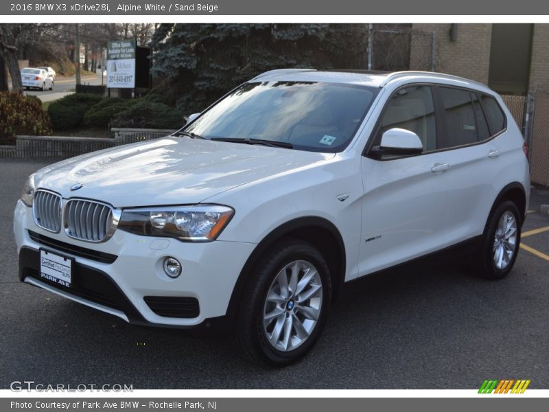 Alpine White / Sand Beige 2016 BMW X3 xDrive28i