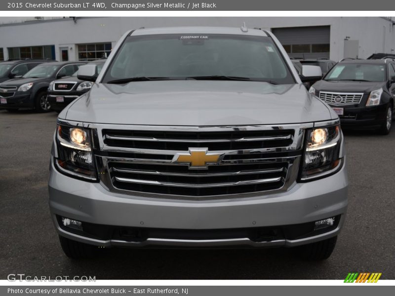 Champagne Silver Metallic / Jet Black 2015 Chevrolet Suburban LT 4WD